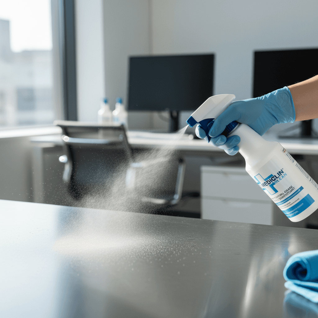 Professional disinfecting of high-touch surfaces